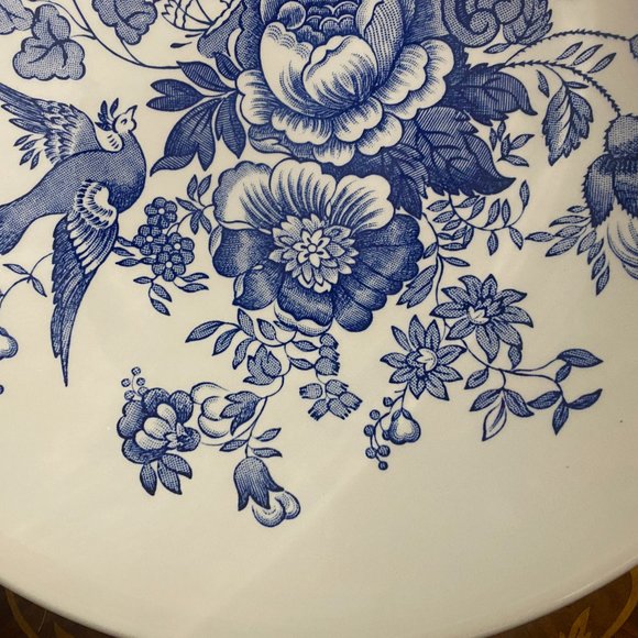 13.5" Pasta Serving Bowl Asiatic Pheasant Dark Blue by Royal Stafford - Picture 6 of 8